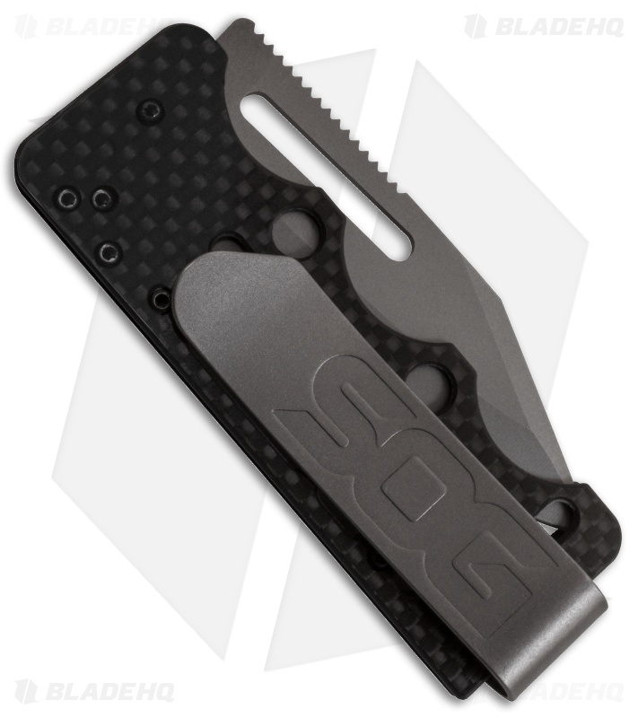 SOG Ultra C-Ti Money Clip Knife Carbon Fiber (2.8" Bead Blast)