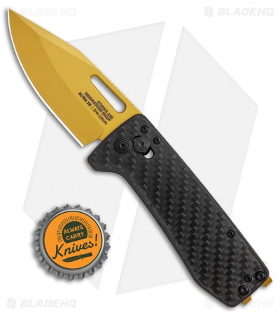 SOG Ultra XR Lock Knife Carbon Fiber (2.75" Gold) - Blade HQ