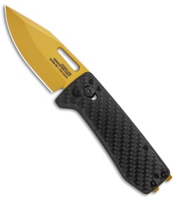 SOG Ultra XR Lock Knife Carbon Fiber (2.75" Gold) 