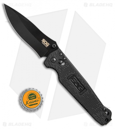 SOG Vision Arc Drop Point Arc-Lock Knife (4" Black) VS03