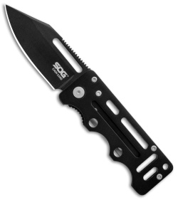 SOG Cash Card Liner Lock Wallet Knife Black (2.75" Satin) EZ4