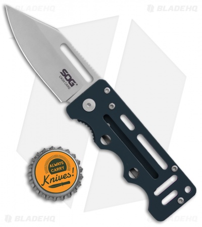 SOG Cash Card Liner Lock Wallet Knife Urban Gray (2.75" Satin) EZ3