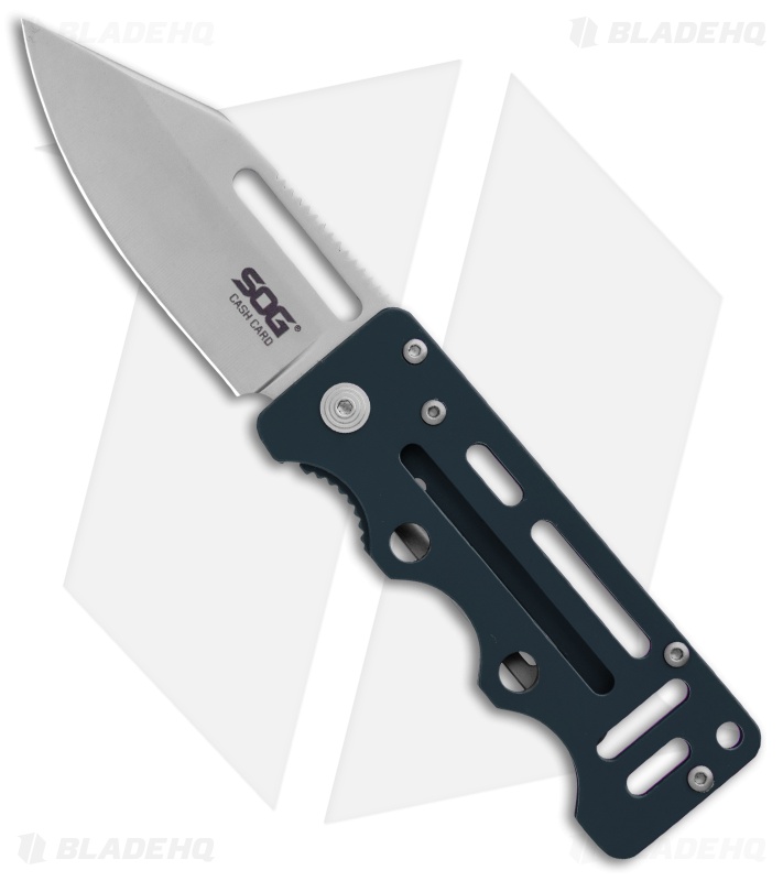 SOG Cash Card Liner Lock Wallet Knife Urban Gray (2.75" Satin) EZ3