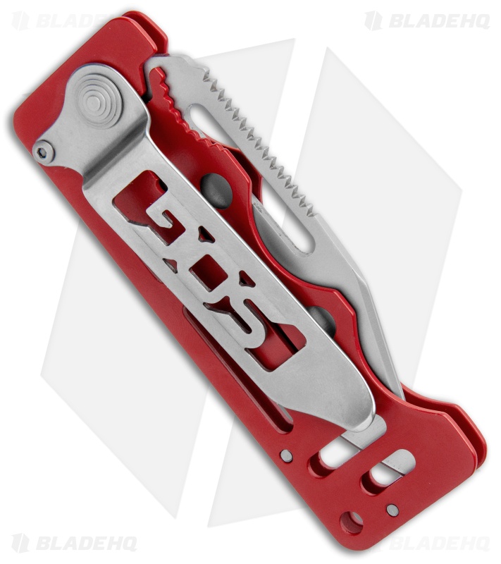 SOG Cash Card Liner Lock Wallet Knife Garnet Red S Steel (2.75" Satin) EZ2