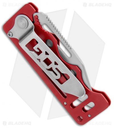 SOG Cash Card Liner Lock Wallet Knife Garnet Red S Steel (2.75" Satin) EZ2