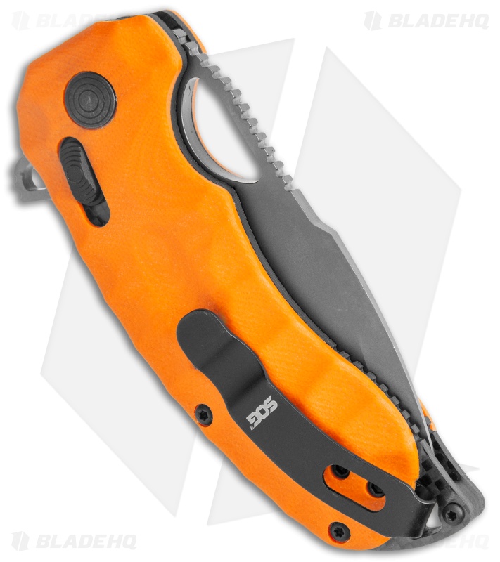 SOG KIKU XR - Folding Knife | Orange G-10 + CF Liners | Blade HQ
