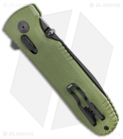 SOG Pentagon XR Lock Knife OD Green G-10 (3.5" Black)