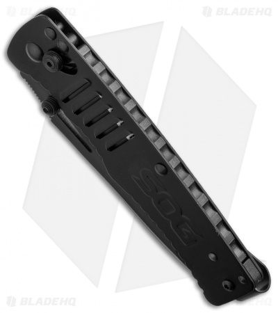 SOG Targa Tanto Folding Knife Black (3.50" Black) TG1002-BX