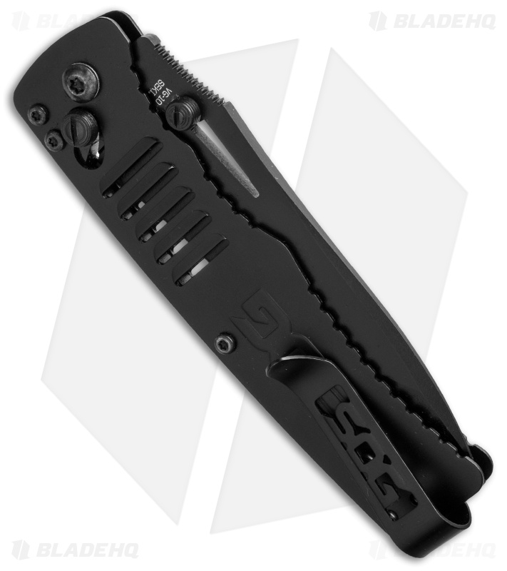 SOG Targa Tanto Folding Knife Black (3.50" Black) TG1002-BX
