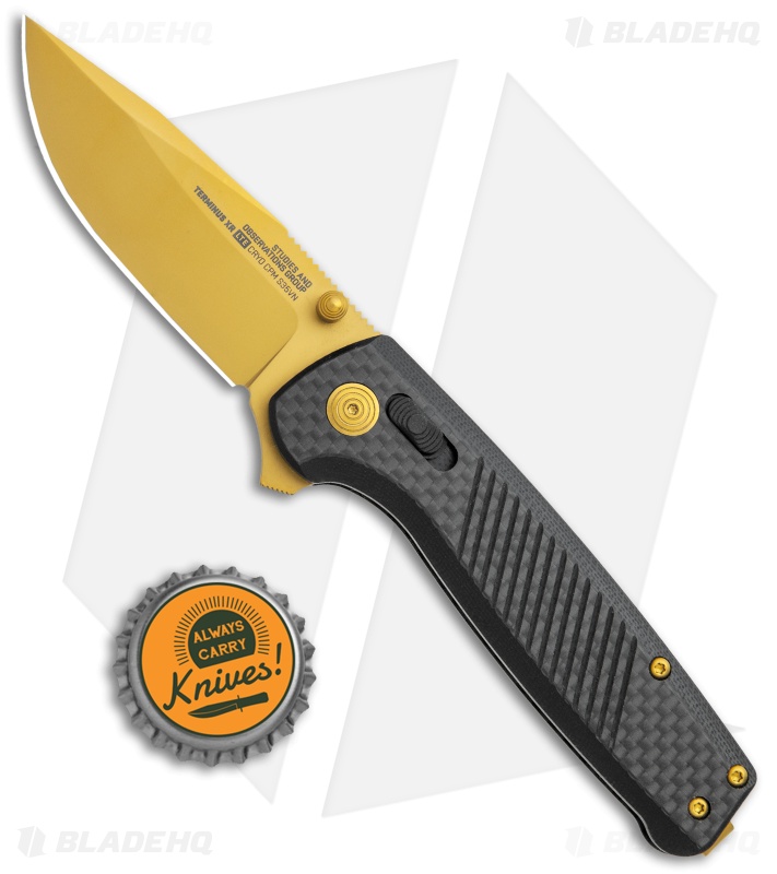 SOG Terminus XR LTE Knife Carbon Fiber (3" Gold) TM1033-BX 
