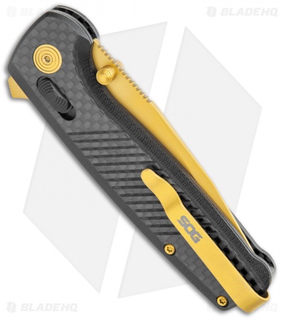 SOG Terminus XR LTE Knife Carbon Fiber (3" Gold) TM1033-BX 