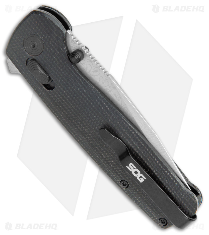 SOG Terminus XR Lock Knife Black G-10/CF (3" Damascus) TM1042-BX 