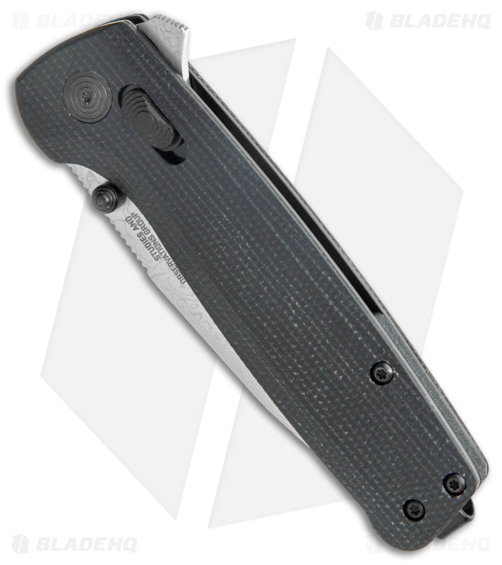 SOG Terminus XR Lock Knife Black G-10/CF (3" Damascus) TM1042-BX 