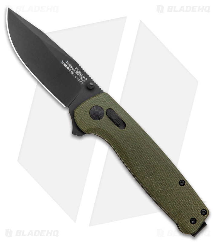 SOG Exclusive Terminus XR Lock Knife Green Micarta (3" Black) 