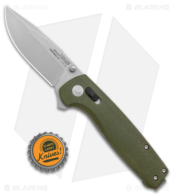 SOG Terminus XR Knife | Green Micarta + SW | Blade HQ