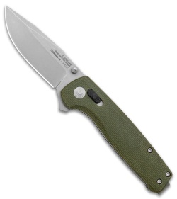 SOG Exclusive Terminus XR Lock Knife Green Micarta (3" Stonewash) 