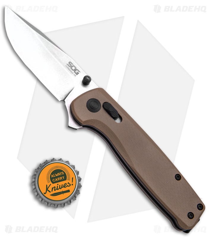 SOG Terminus XR Lock Knife Tan G-10 (3" Stonewash) TM1024-CP