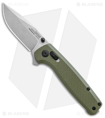 SOG Terminus XR Lock Knife OD Green G-10 (3" Stonewash) TM1022-BX