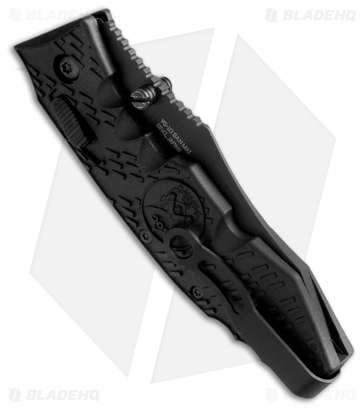 SOG Toothlock Folding Knife Black GRN (3.125" Black Serr) TK-04