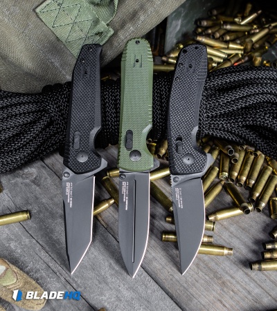 SOG Pentagon XR Lock Knife OD Green G-10 (3.5" Black)