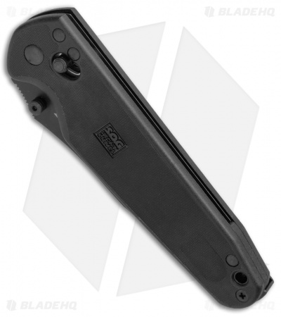 SOG Visionary II Large Arc-Lock Tactical Manual Knife (Black Plain) VS-02