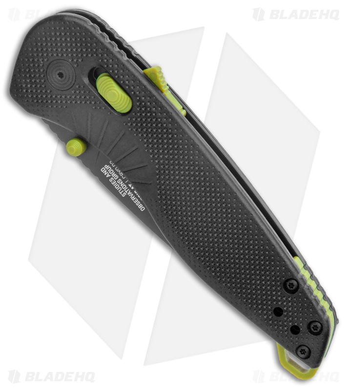 SOG Aegis AT Tanto AT-XR Lock Knife Black GRN w/Safety (3.13" Black)