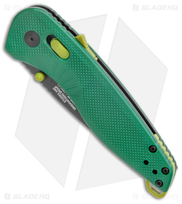 SOG Aegis AT Tanto AT-XR Lock Knife Forest Green GRN w/Safety (3.13" Black)