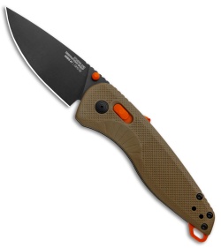 SOG Aegis AT Spring Assisted Knife Tan/Blaze GRN (3.13" Black)