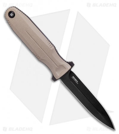 SOG Knives Pentagon FX Fixed Blade Knife Flat Dark Earth G10 (4.75" Black)