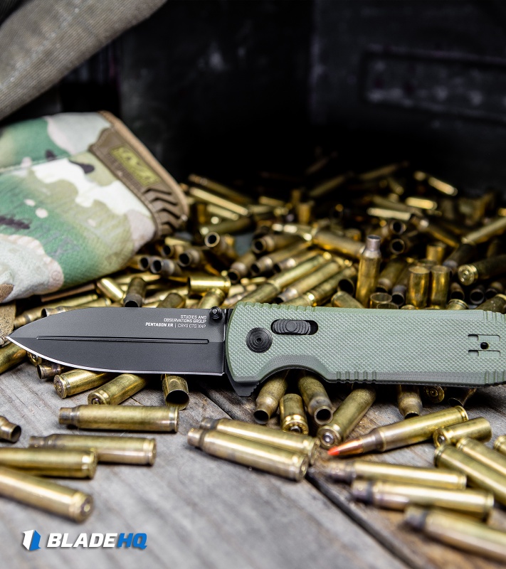pentagon tag様 SOG Pentagon XR Lock Knife OD Green G-10 (3.5