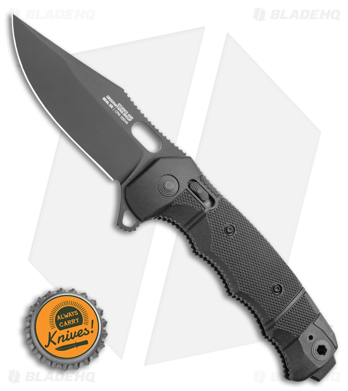 SOG Seal XR Flipper XR-Lock Knife Black FRN (3.9" Black S35VN)