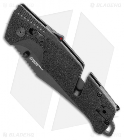 SOG Trident AT-XR Lock Knife Blackout Clip Point (3.7" Black)