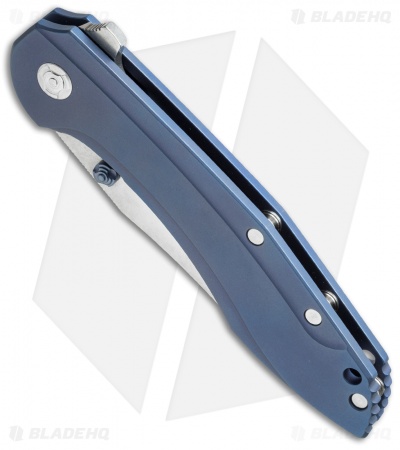 Southard Performance Series Tolk Flipper Knife Blue Ano Ti (3.875" Satin)