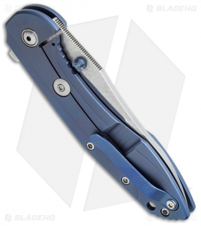 Southard Performance Series Tolk Flipper Knife Blue Ano Ti (3.875" Satin)