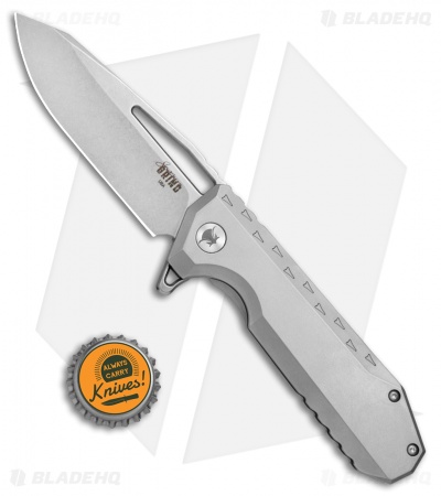 Southern Grind Penguin Titanium Frame Lock Knife (3.5" Stonewash)