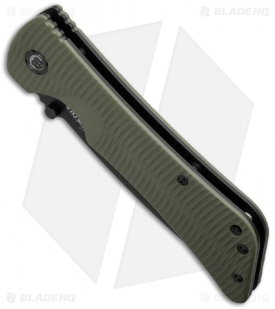 Southern Grind Bad Monkey Drop Point Knife OD Green G-10 (4" Black Serr)