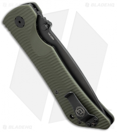 Southern Grind Bad Monkey Tanto Knife OD Green G-10 (3.8" Black Serr)