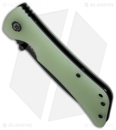 Southern Grind Bad Monkey Tanto Knife Jade Ghost Green G-10 (3.8" Black Serr)