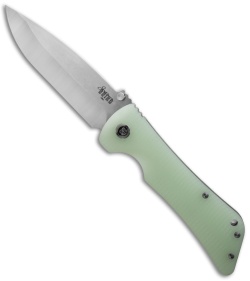 Southern Grind Bad Monkey Drop Point Knife Jade Ghost Green G-10 (4" Satin) 