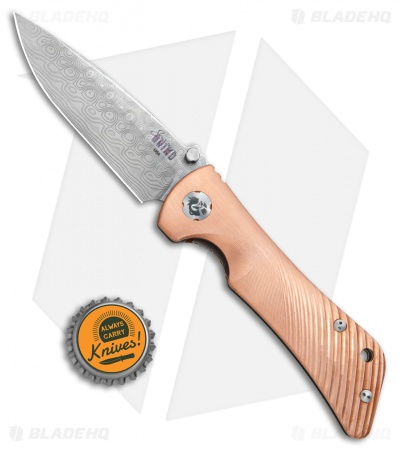 Southern Grind Spider Monkey Liner Lock Knife Copper (3.25" Damascus)