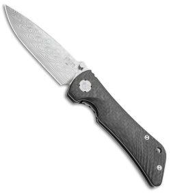 Southern Grind Spider Monkey Liner Lock Knife Carbon Fiber (3.25" Damascus)