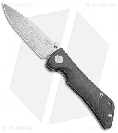 Southern Grind Spider Monkey Liner Lock Knife Carbon Fiber (3.25" Damascus)