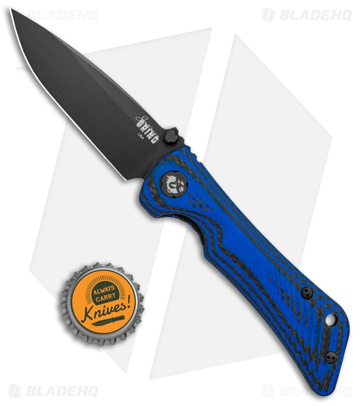 Southern Grind Spider Monkey Liner Lock Knife Blue CF (3.25