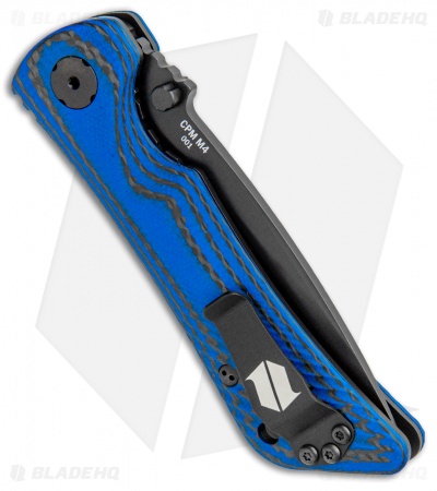 Southern Grind Spider Monkey Liner Lock Knife Blue CF (3.25" M4 DLC Black)
