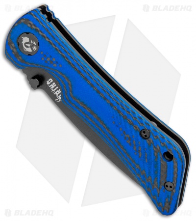 Southern Grind Spider Monkey Liner Lock Knife Blue CF (3.25" M4 DLC Black)