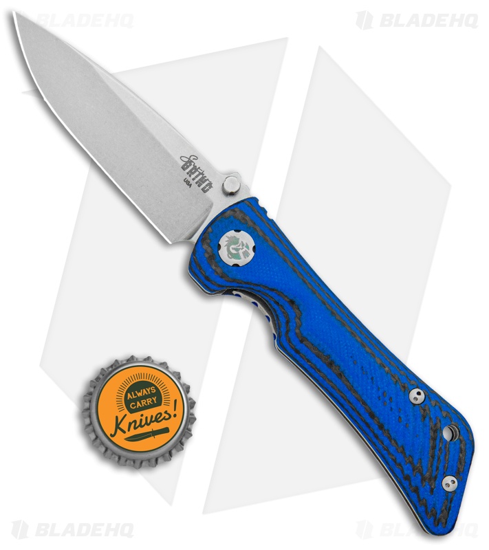 Southern Grind Spider Monkey Liner Lock Knife Blue CF (3.25