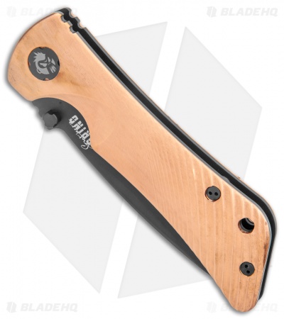 Southern Grind Spider Monkey Liner Lock Tanto Knife Copper (3.25" Black)