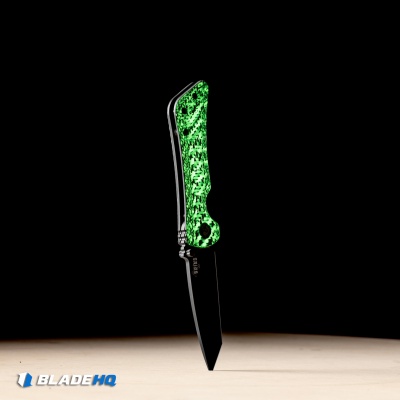 Southern Grind Spider Monkey Tanto Liner Lock Knife Glow CF (3.25" Black)