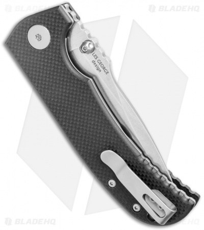 Spartan Blades George Astor Liner Lock Knife CF/G-10 (3.5" Stonewash 154CM)