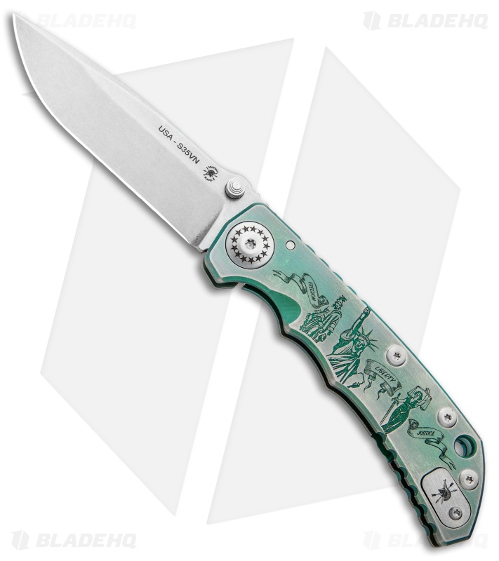 Spartan Blades Harsey Folder Frame Lock Special Edition Liberty (3.8" Stonewash)